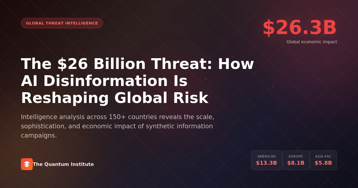 The $26 Billion Threat: How AI Disinformation Is Reshaping Global Risk in 2026
